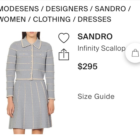 Sandro size 1 (S) blue skirt - Picture 9 of 9